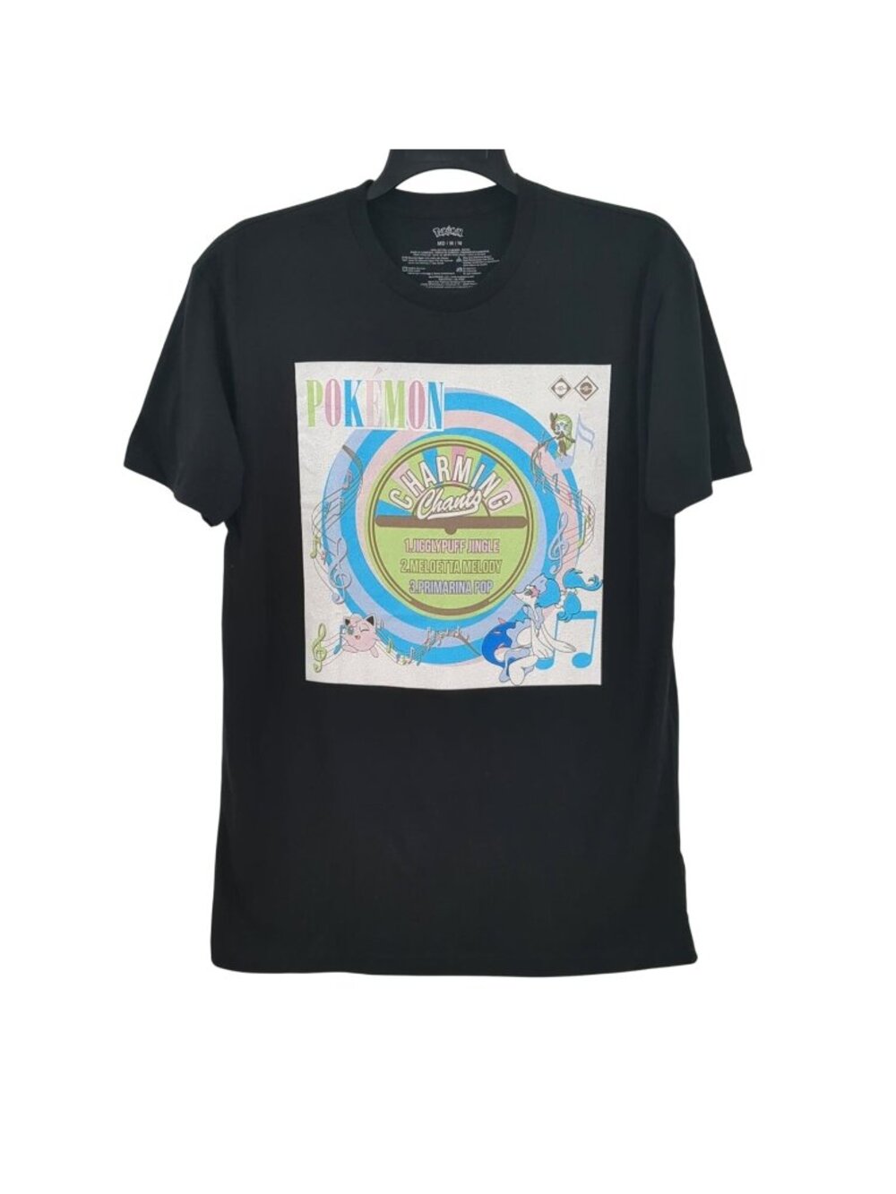 Pokemon Graphic Print T Shirt Music Jigglypuff Primarina Kawaii Y2K Anime Medium